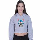 Cropped Moletom Feminino Lilo Stitch Halloween