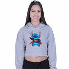 Cropped Moletom Feminino Lilo Stitch Super Homen