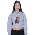 Cropped Moletom Feminino Oreo e Groot Guardiões