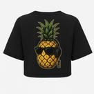 Cropped Oversized Abacaxi Only Preta - Camiseta Feminina Estilo Casual da Marca AFTER