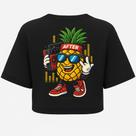 Cropped Oversized Abacaxi Song - Estampa DTF em Algodão