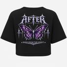 Cropped Oversized After Preto - Born from the Night