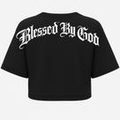 Cropped Oversized Blessed by God - Estampa DTF em Algodão