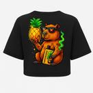Cropped Oversized Capivara Abacaxi