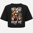Cropped Oversized Im Ok Never Give Up - Estampa DTF