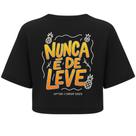 Cropped Oversized Nunca É de Leve - Estampa DTF em Algodão Cropped Oversized Nunca É de Leve - Estampa DTF em Algodão