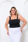 Cropped Plus Size Cropped Top Alça Grossa Suplex Moda Plus Size GG ao G3