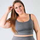 Cropped Plus Size Mescla Sem Bojo