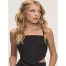 Cropped Preto Juvenil Tecido Brilho BobbyLulu