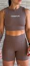 Cropped Regatinha Khaki Feminino para Treino e Uso Casual