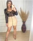 Cropped Renda Manga Longa