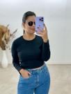 Cropped Ribana Canelado - Preto