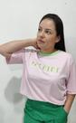 Cropped Rosa Ametista INSPIRE com gola cor Verde água TAMANHO M