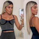 Cropped strass alça fina rafaella
