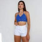 Cropped susie croche frente única feminina