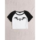 Cropped T-shirt - Moda Alternativa Blogueira Gótica - Estampado - Halloween