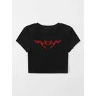 Cropped T-shirt - Moda Alternativa Blogueira Gótica - Estampado - Halloween