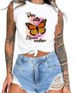 Cropped T-Shirts Feminino Estampado - Cristã- Várias Estampas