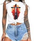 Cropped T-Shirts Feminino Estampado Várias Estampas 56