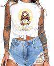 Cropped T-Shirts Feminino Estampado Várias Estampas 57