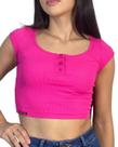 Cropped tecido canelado block K2B Tabelena