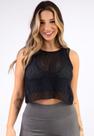 Cropped Tela Transparente Fitness Academia Blusa Soltinha Telinha de Furinho Cropped Tela Transparente Fitness Academia Blusa Soltinha Telinha de Furinho