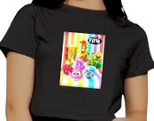 Cropped Top Blusinha Camisa Infantil Estampa Divertido Fini Club Algodão