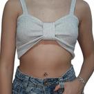 Cropped Top Laço com Brilho Blusa Moda Feminina Cropped Top Laço com Brilho Blusa Moda Feminina