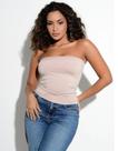 Cropped Top sem alça Tubinho Comprido Suplex Top Tube Forrado Promoção