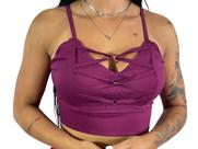 Cropped Trançado Feminino Com Bojo R04