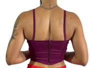 Cropped Trançado Feminino Tendência Com Bojo R04