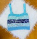 cropped tricô azul bebê azul marinho e branco cropped tricô azul bebê azul marinho e branco
