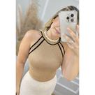 Cropped Tricô Regata Feminino Modal Gola Alta Tendência Moda Verão 2026 Emylu Tricot Cropped Tricô Regata Feminino Modal Gola Alta Tendência Moda Verão 2026 Emylu Tricot