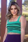 Cropped Tricot Alça Detalhe Zebra F081