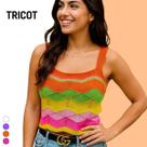 Cropped Tricot Decote Quadrado