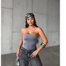 Cropped Tube Top Faixa Suplex Verão Blogueira sem alça