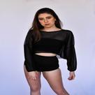 Cropped tule transparente Cropped tule transparente