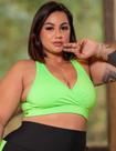 Cropped Verde Neon Plus Size sem Bojo