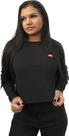 Cropped wats canelado manga longa - preto