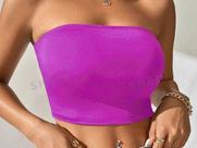 Croppet Top Faixa Feminino na Cor Rosa Com Bojo Removivel TAM P Croppet Top Faixa Feminino na Cor Rosa Com Bojo Removivel TAM P