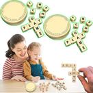 Crossword Solitaire Dice Game Qless com estojo para crianças (1 conjunto)