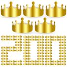 Crown Hats Crtiin, 200 peças de papel dourado para festa de aniversário