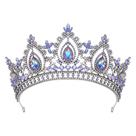 Crown SWEETV Purple Queen para mulheres, tiara de casamento, noiva