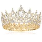 Crown Tiara COCIDE Queen Crystal para mulheres e meninas (dourada)