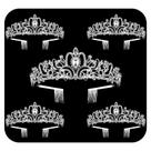 Crown Tiara Nljihkure Silver Crystal, pacote com 5 para mulheres e meninas
