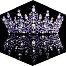 Crown Tiara TOBATOBA Purple para mulheres, casamento, quinceanera