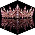 Crown TOBATOBA Pink Crystal Queen para mulheres e meninas