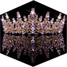 Crown TOBATOBA Purple Crown para mulheres Crystal Queen Crown