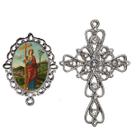 Crucifixo Arabesco Terço de Noiva Relicario Santa Helena Peças para Montar Terços Catolicos Casamento Artesanato Crucifixo Arabesco Terço de Noiva Relicario Santa Helena Peças para Montar Terços Catolicos Casamento Artesanato