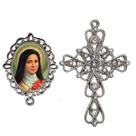 Crucifixo Arabesco Terço de Noiva Relicario Santa Teresinha Peças para Montar Terços Catolicos Casamento Artesanato Crucifixo Arabesco Terço de Noiva Relicario Santa Teresinha Peças para Montar Terços Catolicos Casamento Artesanato